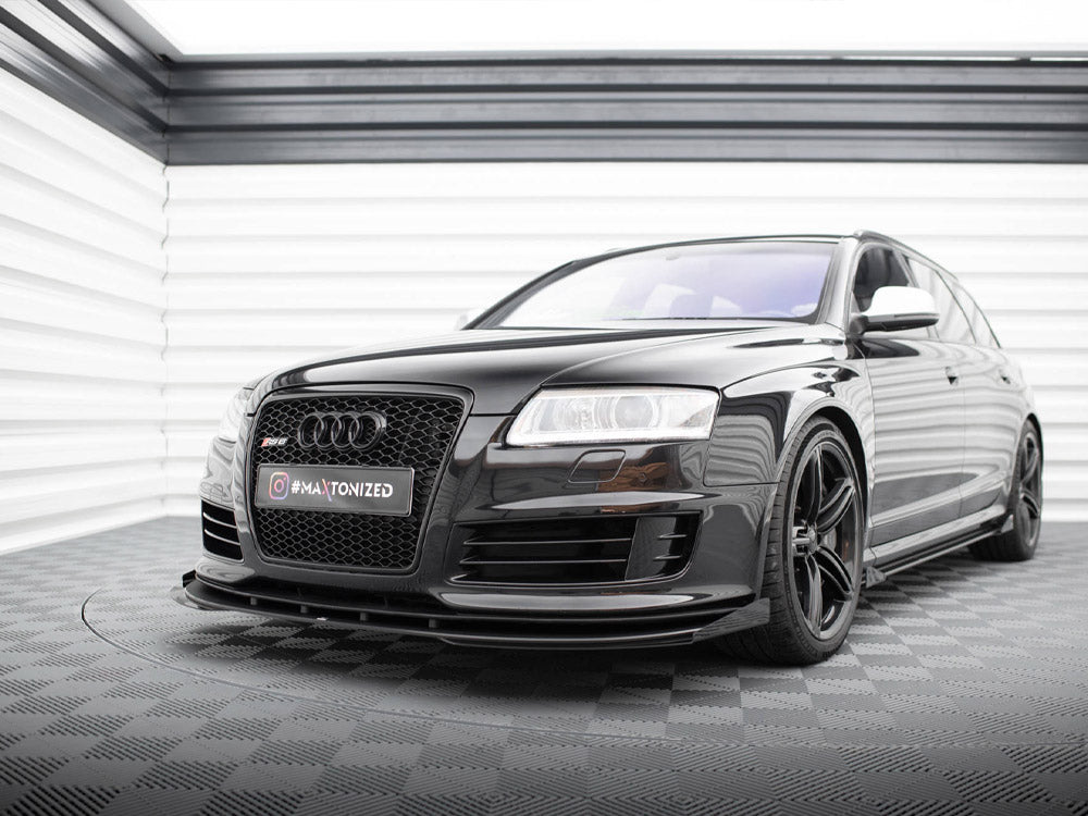 Street PRO Front Splitter + Flaps compatible with Audi RS 6 Avant C6
