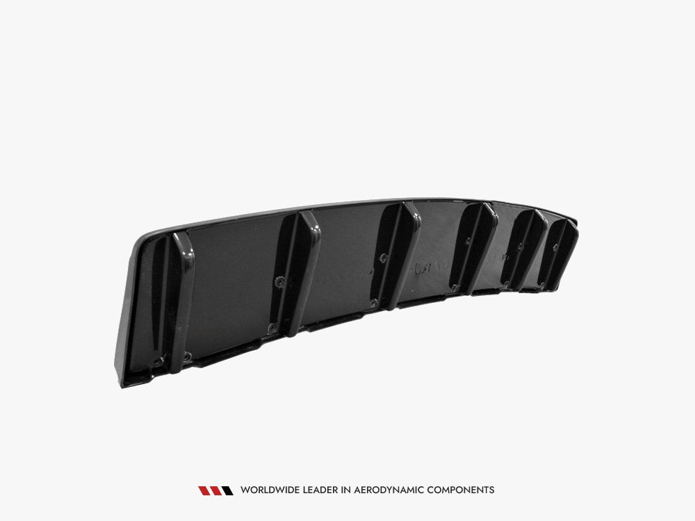 Central Rear Splitter (Vertical Bars) compatible with Audi S6 C7 Avant