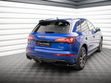 MAXTON DESIGN Central Rear Splitter (Vertical Bars) Audi Q5 S-Line SUV Mk2 Facelift