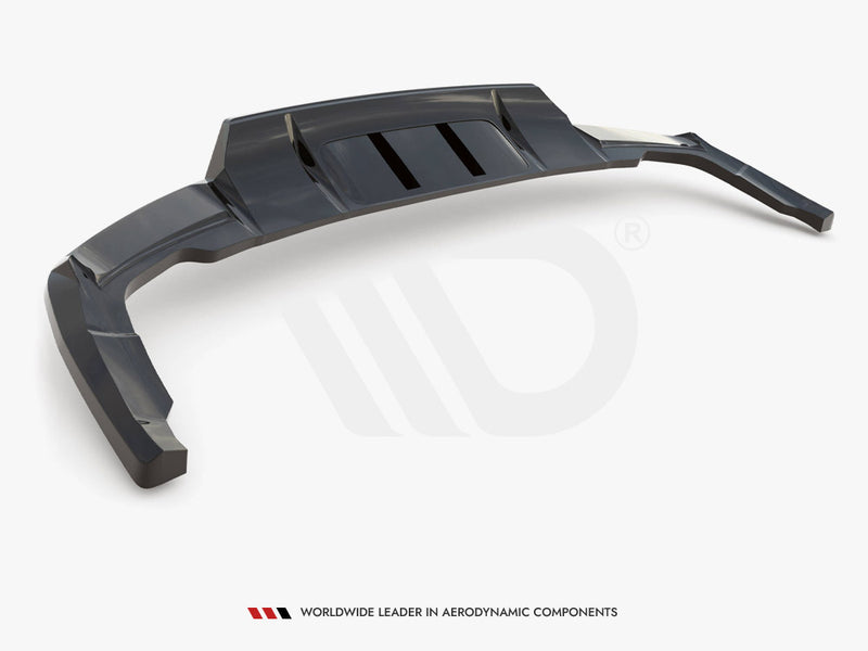 MAXTON DESIGN Central Rear Splitter (Vertical Bars) Audi Q5 S-Line SUV Mk2 Facelift