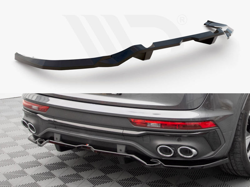 MAXTON DESIGN Central Rear Splitter (Vertical Bars) Audi SQ5 Sportback Mk2 Facelift