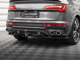 MAXTON DESIGN Central Rear Splitter (Vertical Bars) Audi SQ5 Sportback Mk2 Facelift