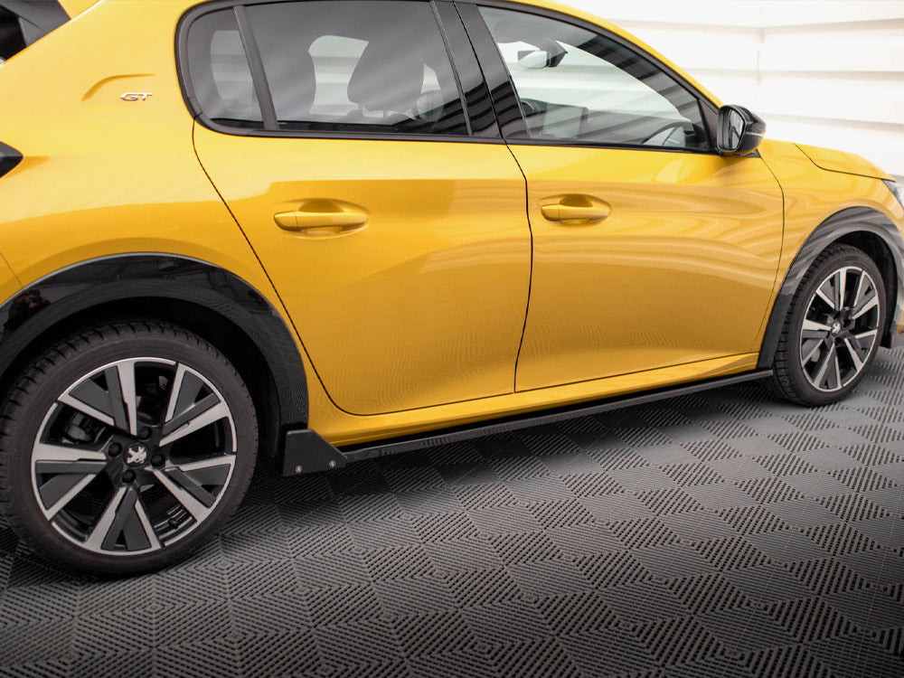 Side Skirt Diffusers + Flaps compatible with Peugeot 208 GT Mk2