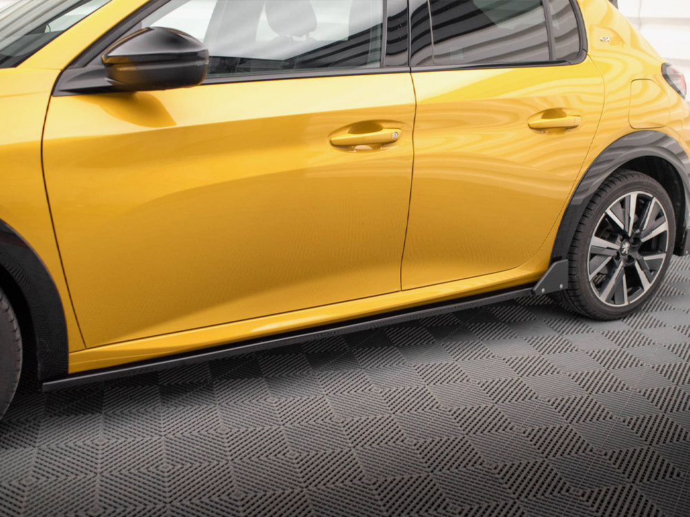 Side Skirt Diffusers + Flaps compatible with Peugeot 208 GT Mk2