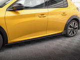 Side Skirt Diffusers + Flaps compatible with Peugeot 208 GT Mk2