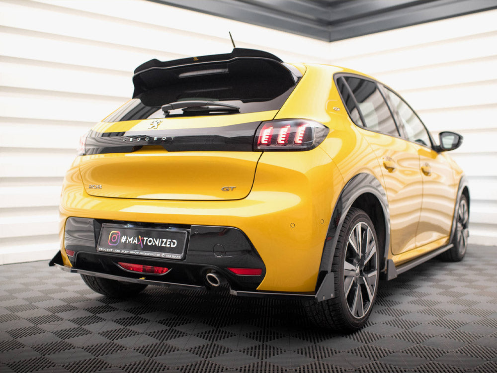 Rear Side Splitters V.1 + Flaps compatible with Peugeot 208 GT Mk2