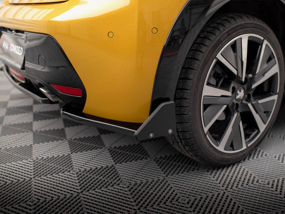 Rear Side Splitters V.1 + Flaps compatible with Peugeot 208 GT Mk2