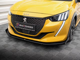 Street PRO Front Splitter + Flaps compatible with Peugeot 208 GT Mk2