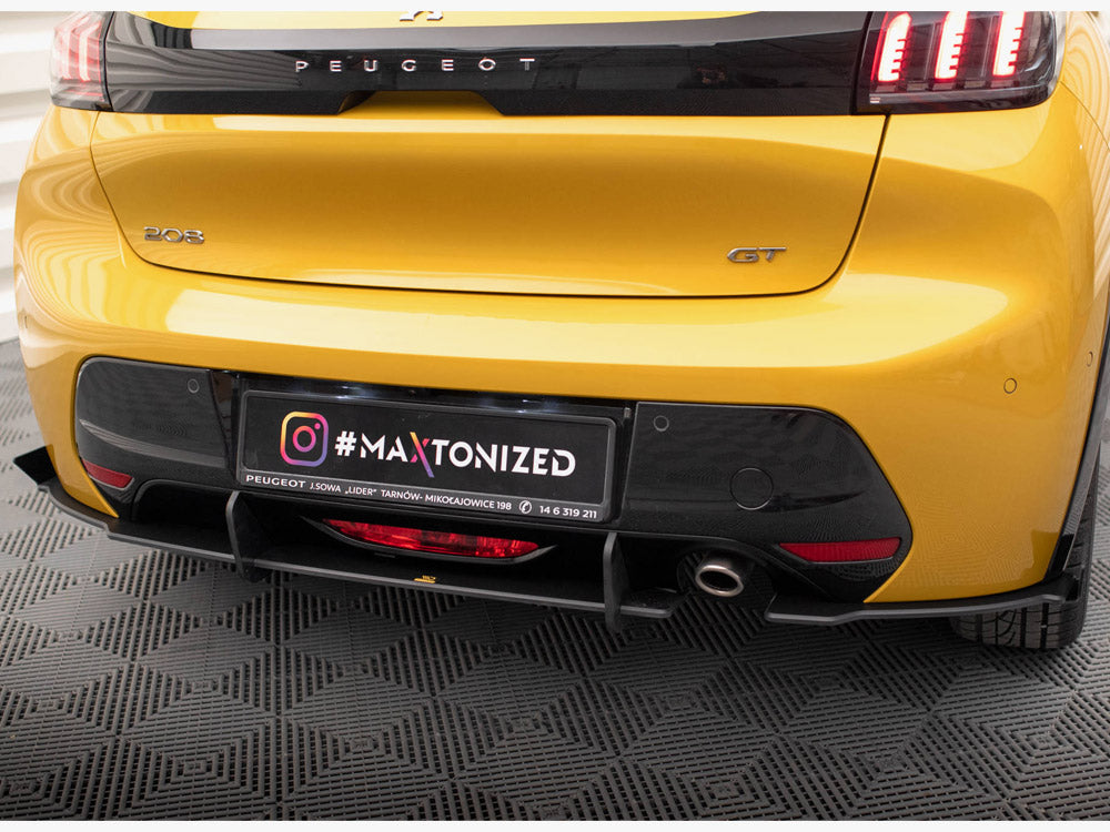 Street PRO Rear Valance + Flaps compatible with Peugeot 208 GT Mk2