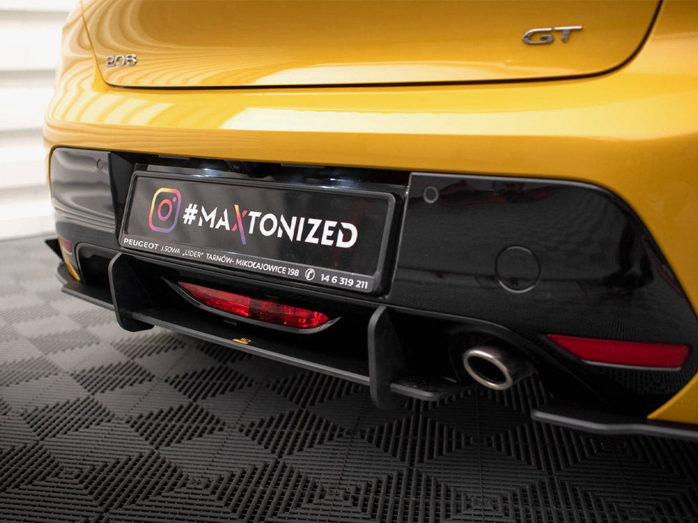 Street PRO Rear Valance + Flaps compatible with Peugeot 208 GT Mk2
