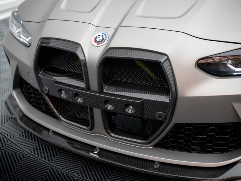 MAXTON DESIGN Carbon Fiber Front Grill + License Plate Holder Base BMW M4 G82 / M3 G80