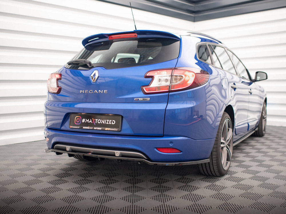 MAXTON DESIGN Central Rear Splitter (Vertical Bars) Renault Megane GT Line Grandtour Mk3 Facelift
