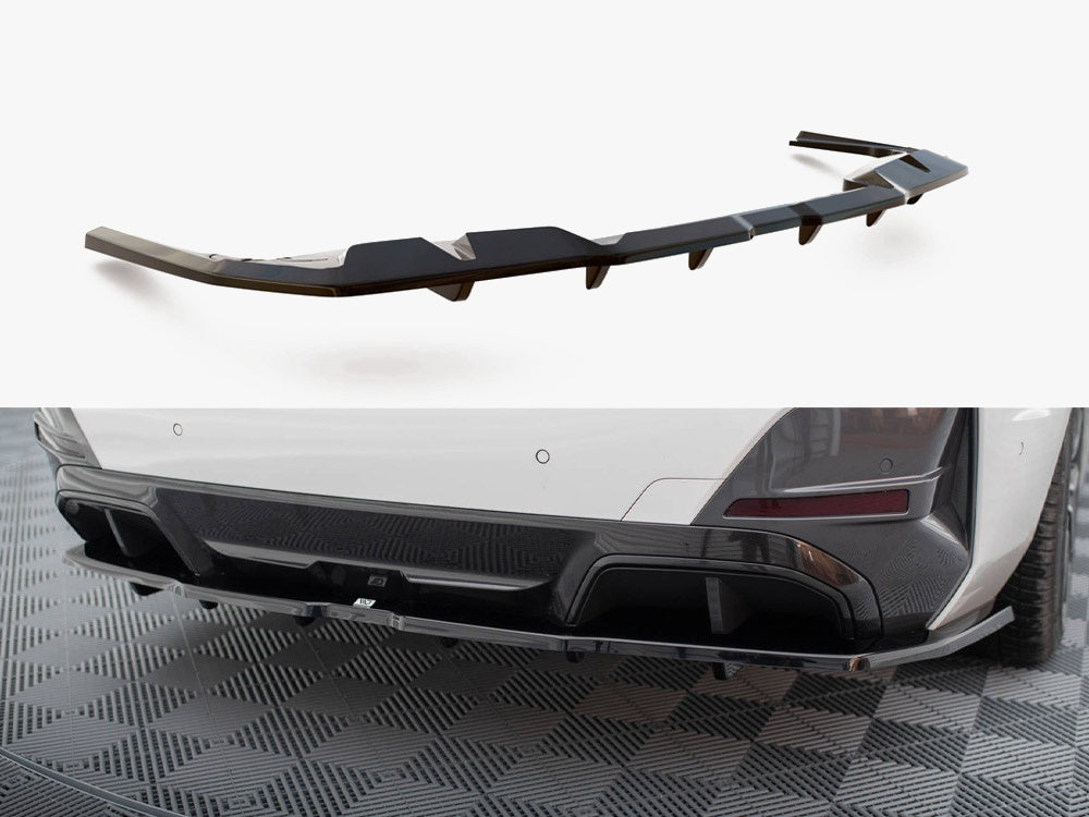 Central Rear Splitter (Vertical Bars) V.1 compatible with BMW i4 M-Pack G26