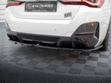 MAXTON DESIGN Central Rear Splitter (Vertical Bars) V.1 BMW i4 M-Pack G26