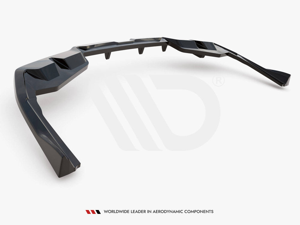 MAXTON DESIGN Central Rear Splitter (Vertical Bars) V.2 BMW i4 M-Pack G26