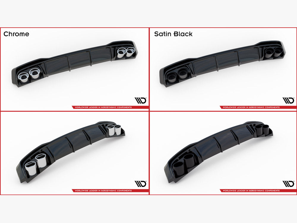 Rear Valance + Exhaust Ends Imitation compatible with Peugeot 308 GT Mk2 Facelift