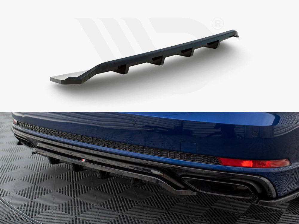 MAXTON DESIGN Central Rear Splitter (Vertical Bars) Audi A4 Competition B9