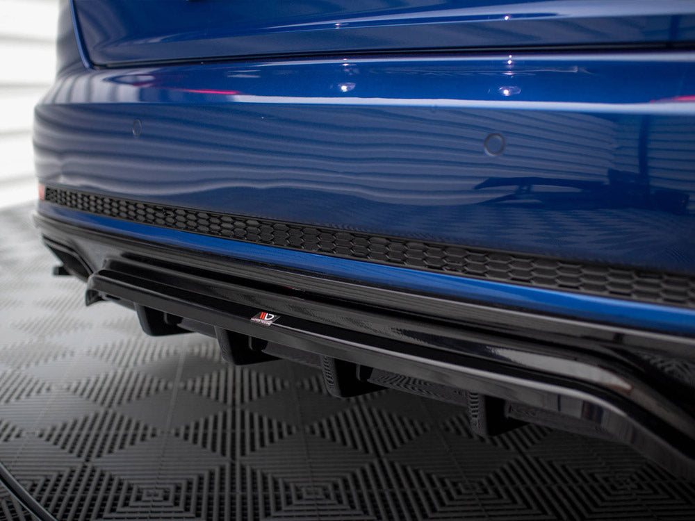 MAXTON DESIGN Central Rear Splitter (Vertical Bars) Audi A4 Competition B9