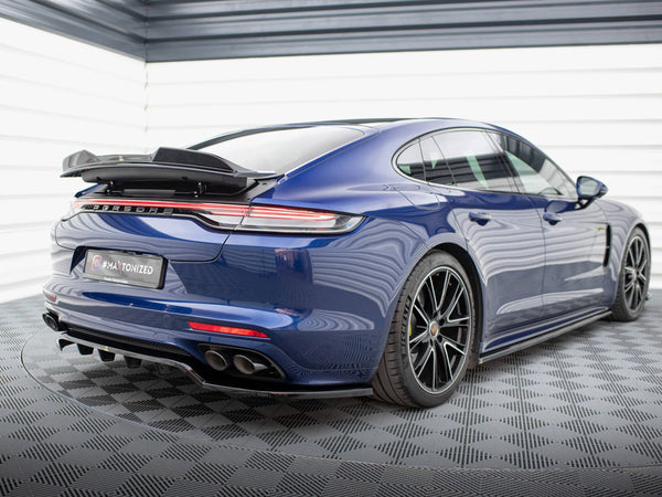 MAXTON DESIGN Central Rear Splitter (Vertical Bars) Porsche Panamera E-Hybrid 971 Facelift