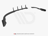 Street PRO Rear Diffuser + Flaps compatible with BMW 4 Gran Coupe F36 - Black-Red + Gloss Flaps