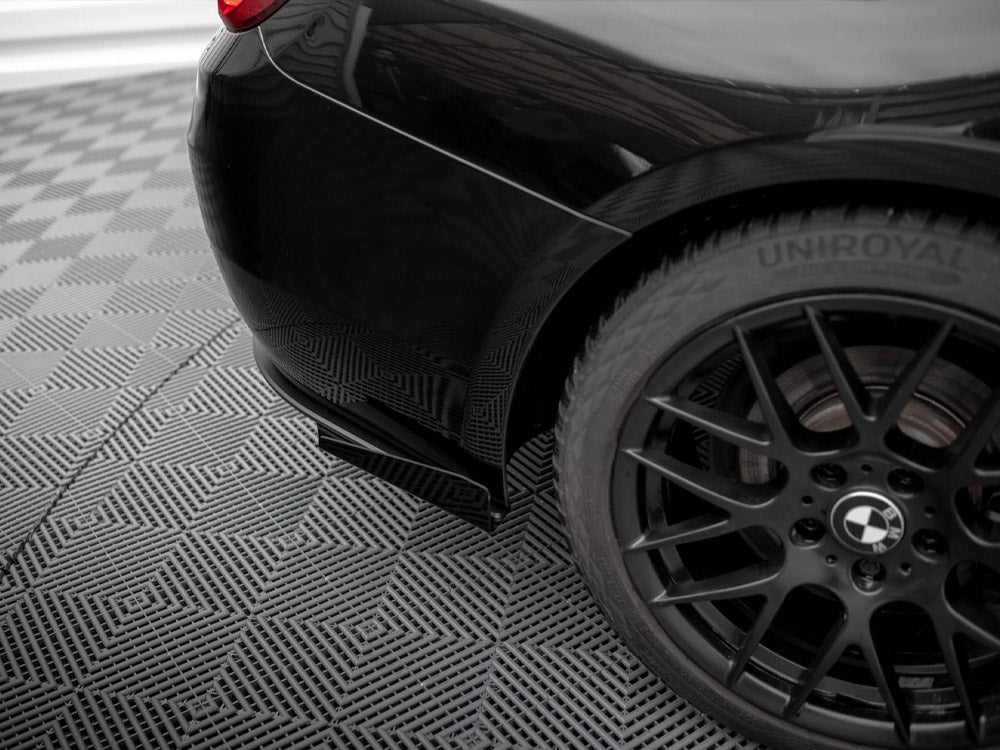 Street PRO Rear Diffuser + Flaps compatible with BMW 4 Gran Coupe F36 - Black-Red + Gloss Flaps