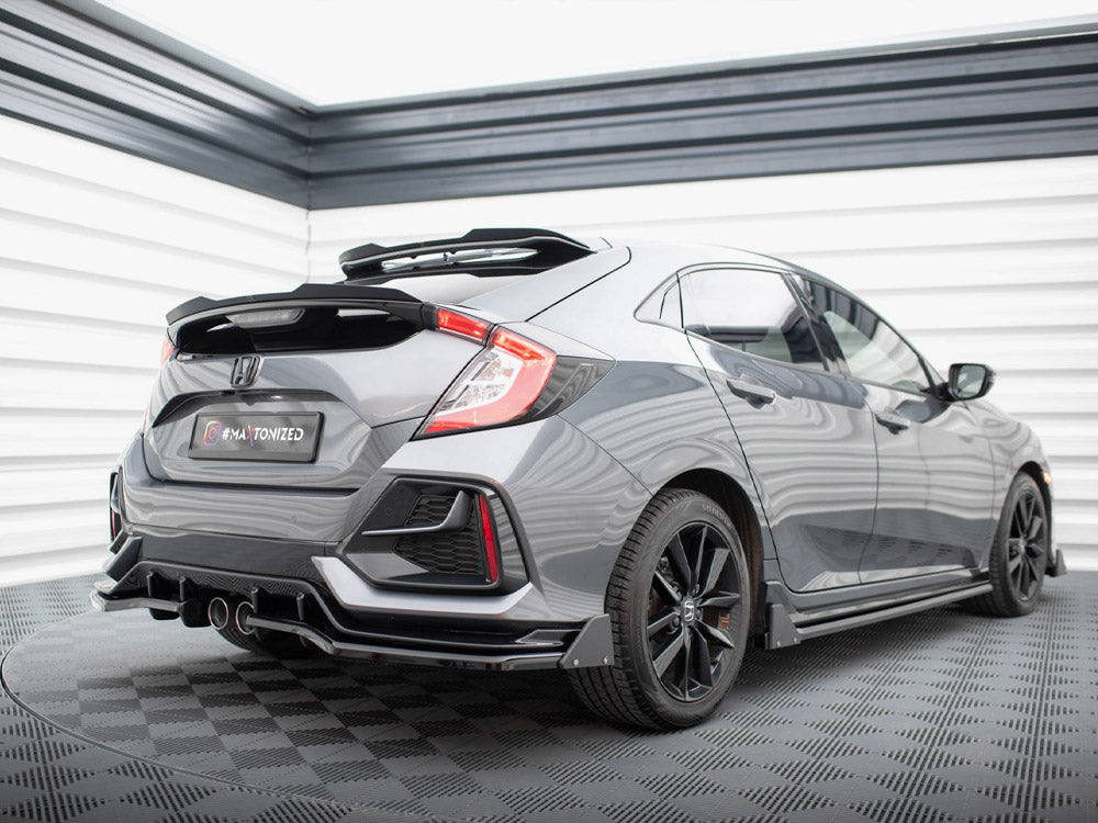 MAXTON DESIGN Central Rear Splitter (Vertical Bars) + Flaps Honda Civic Sport Mk 10