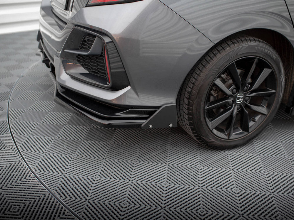 MAXTON DESIGN Central Rear Splitter (Vertical Bars) + Flaps Honda Civic Sport Mk 10