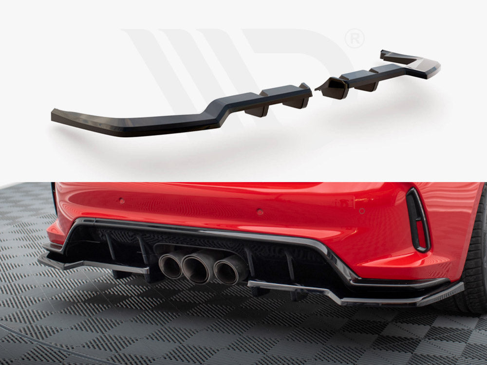 MAXTON DESIGN Central Rear Splitter (Vertical Bars) V.1 Honda Civic Type-R Mk 11