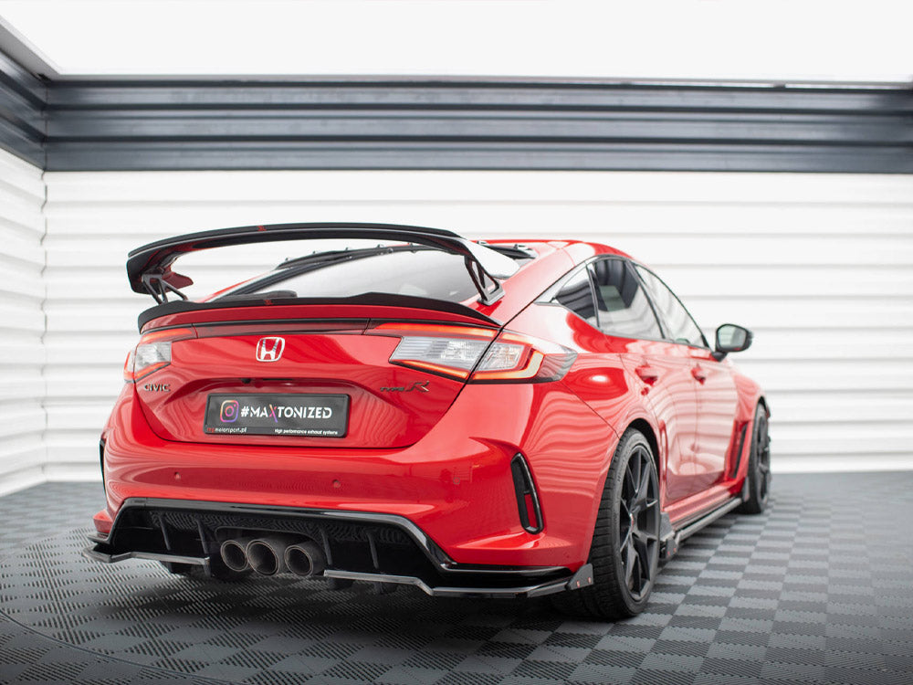 Rear Splitter (Vertical Bars) V.1 + Flaps compatible with Honda Civic Type-R Mk11