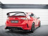 MAXTON DESIGN Central Rear Splitter (Vertical Bars) V.1 + Flaps Honda Civic Type-R Mk 11