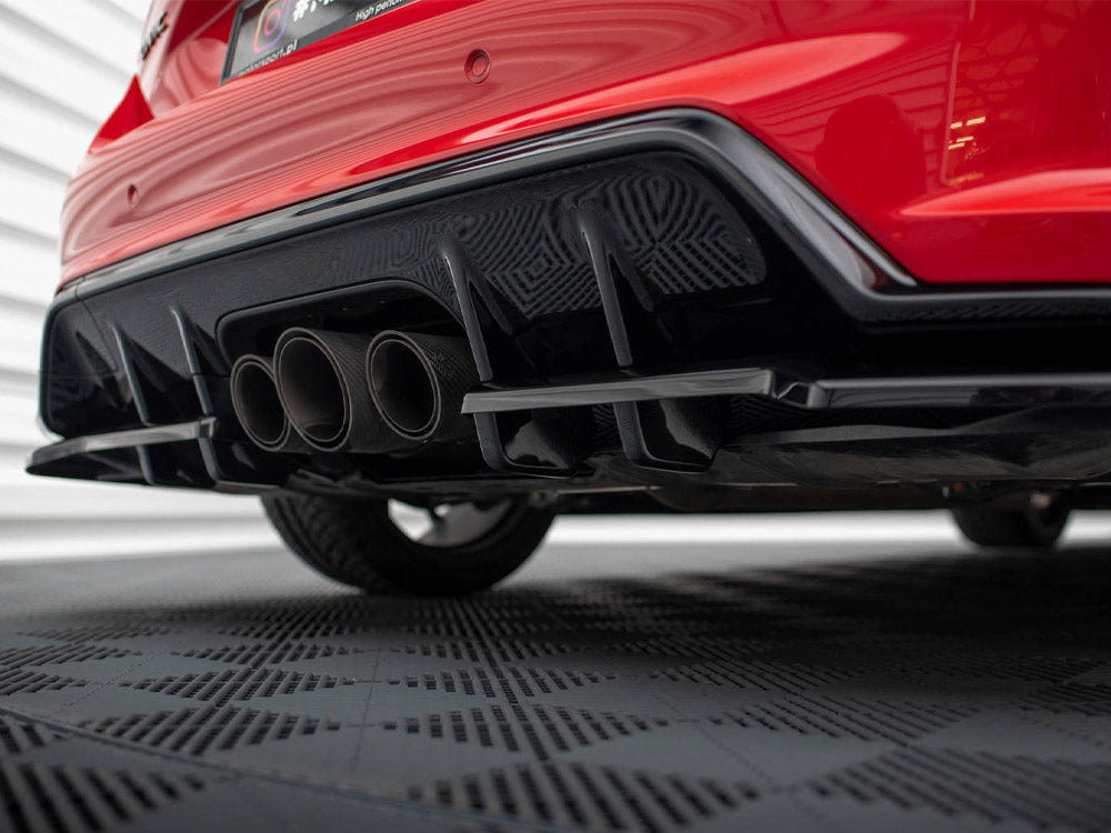 Rear Splitter (Vertical Bars) V.1 + Flaps compatible with Honda Civic Type-R Mk11