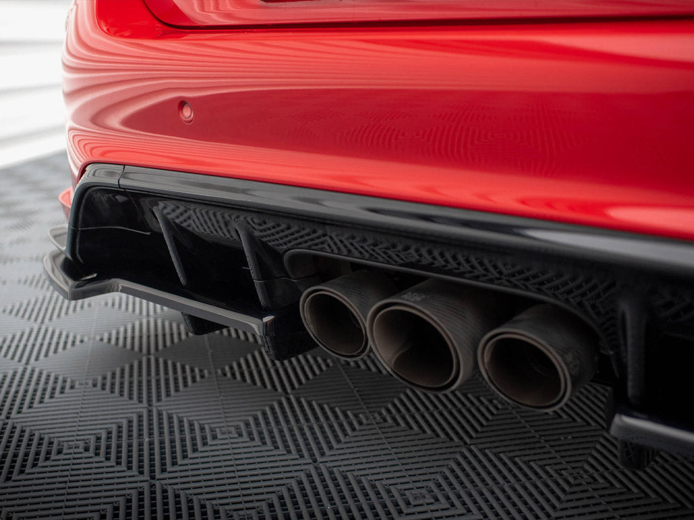 Rear Splitter (Vertical Bars) V.1 + Flaps compatible with Honda Civic Type-R Mk11