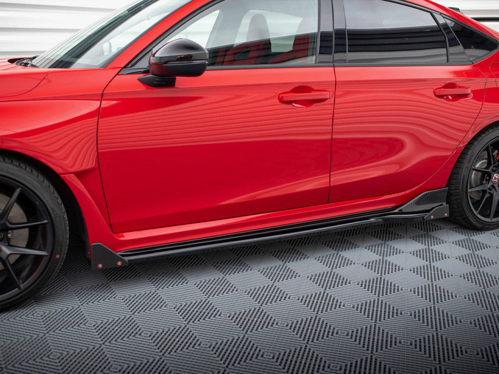 Side Skirts Diffusers V.1 + Flaps compatible with Honda Civic Type-R Mk11