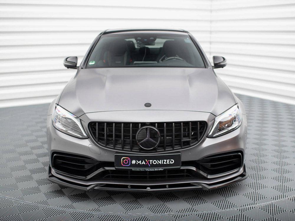 Front Splitter V.2 compatible with Mercedes-AMG C63 Sedan / Estate W205 Facelift