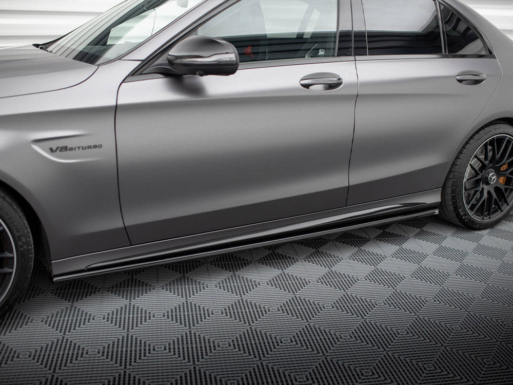 Side Skirts Diffusers compatible with Mercedes-AMG C63 Sedan / Estate W205 Facelift