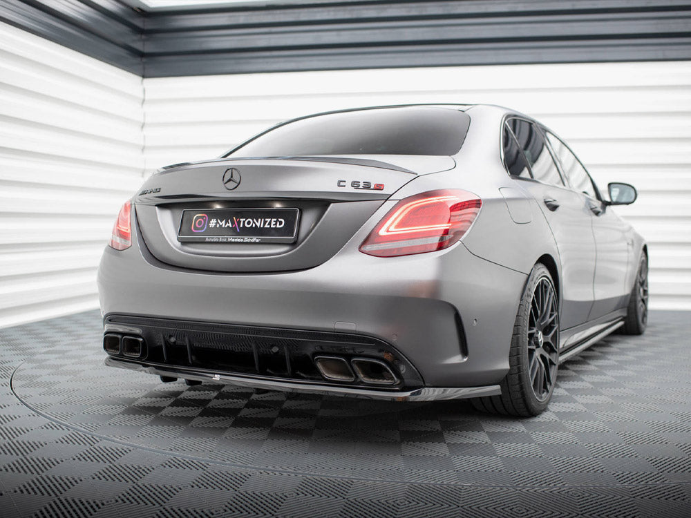 Rear Splitter (Vertical Bars) compatible with Mercedes-AMG C63 Sedan / Estate W205 Facelift