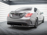 Rear Splitter (Vertical Bars) compatible with Mercedes-AMG C63 Sedan / Estate W205 Facelift