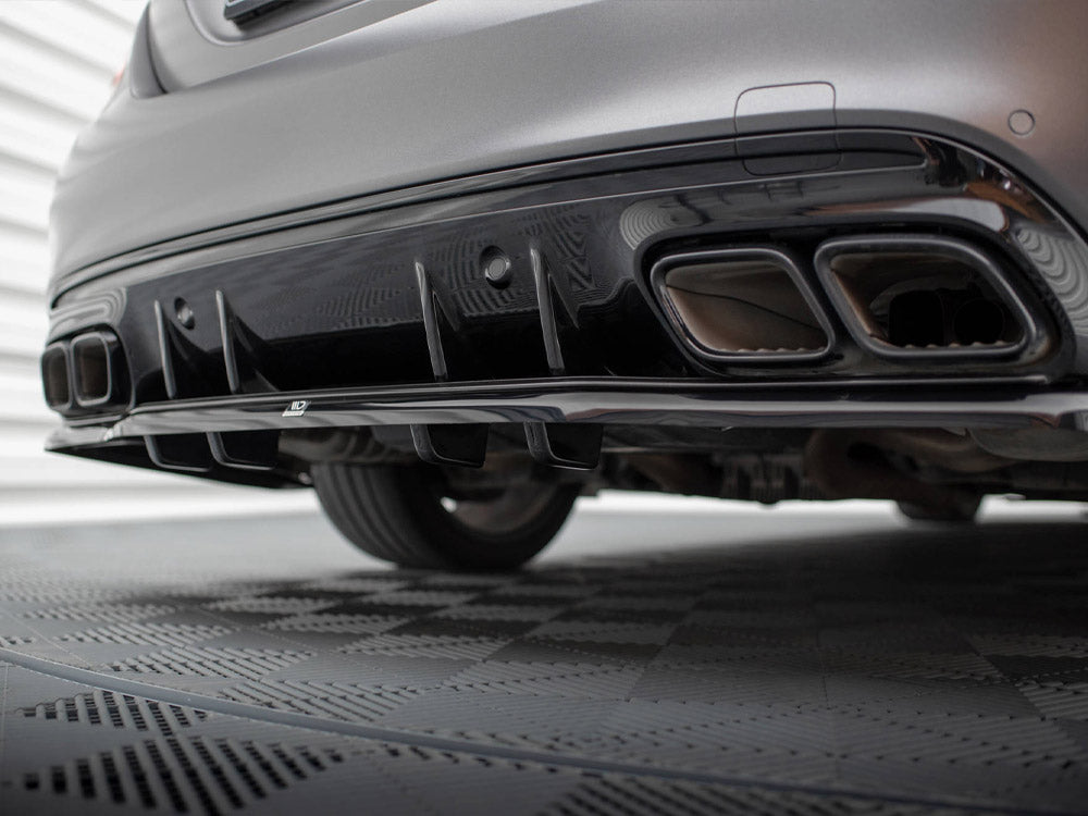 Rear Splitter (Vertical Bars) compatible with Mercedes-AMG C63 Sedan / Estate W205 Facelift