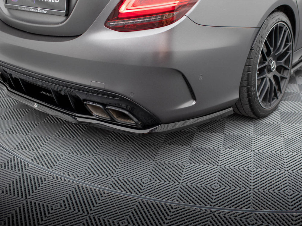 Rear Splitter (Vertical Bars) compatible with Mercedes-AMG C63 Sedan / Estate W205 Facelift