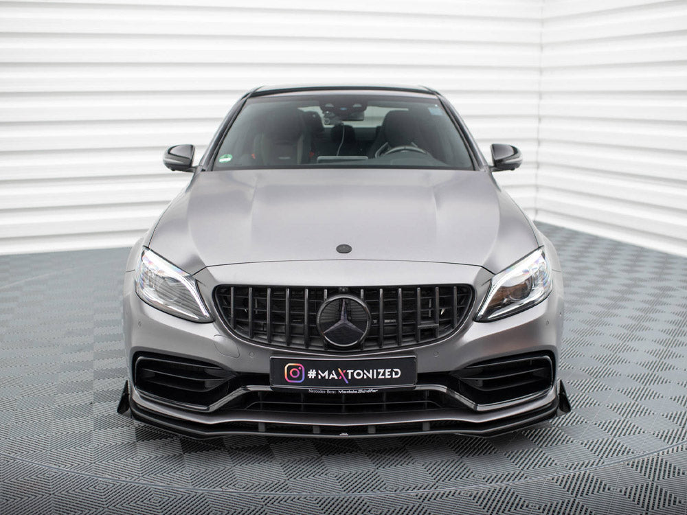 Street PRO Front Splitter + Flaps compatible with Mercedes-AMG C63 Sedan / Estate W205 Facelift