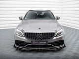 Street PRO Front Splitter + Flaps compatible with Mercedes-AMG C63 Sedan / Estate W205 Facelift