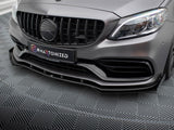 Street PRO Front Splitter + Flaps compatible with Mercedes-AMG C63 Sedan / Estate W205 Facelift