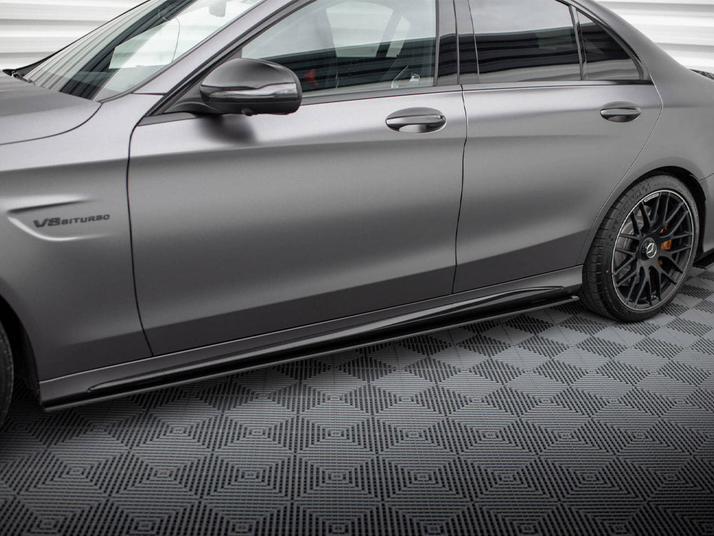 Street PRO Side Skirts Diffusers compatible with Mercedes-AMG C63 Sedan / Estate W205 Facelift