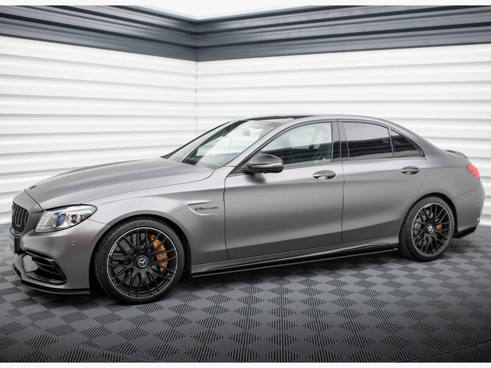 Street PRO Side Skirts Diffusers compatible with Mercedes-AMG C63 Sedan / Estate W205 Facelift