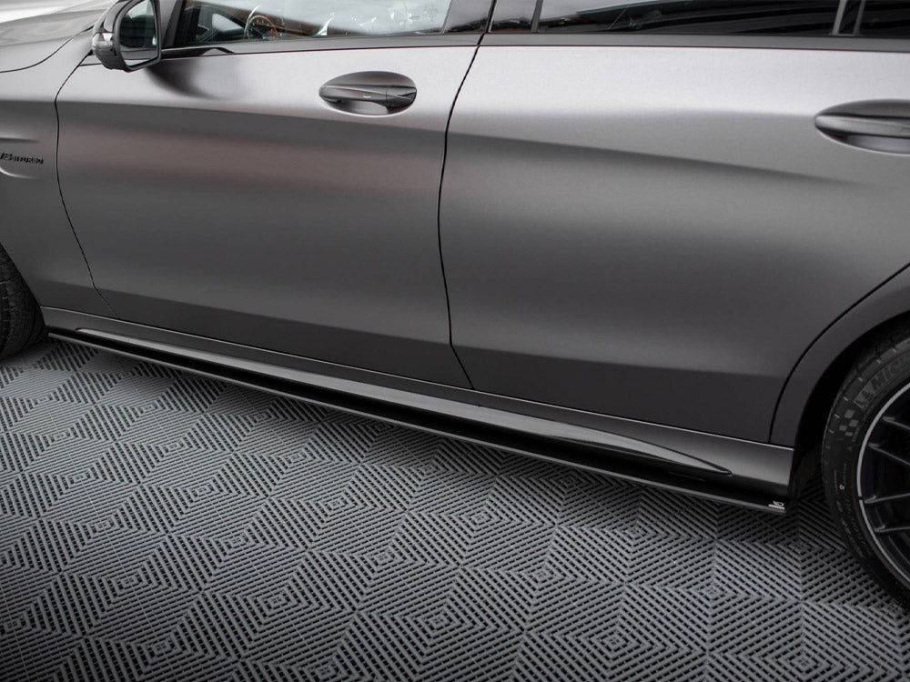 Street PRO Side Skirts Diffusers compatible with Mercedes-AMG C63 Sedan / Estate W205 Facelift