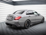 Street Pro Rear Side Splitters + Flaps compatible with Mercedes-AMG C63 Sedan / Estate W205 Facelift