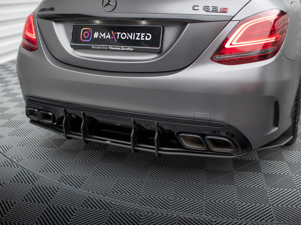 Street PRO Rear Diffuser compatible with Mercedes-AMG C63 Sedan / Estate W205 Facelift