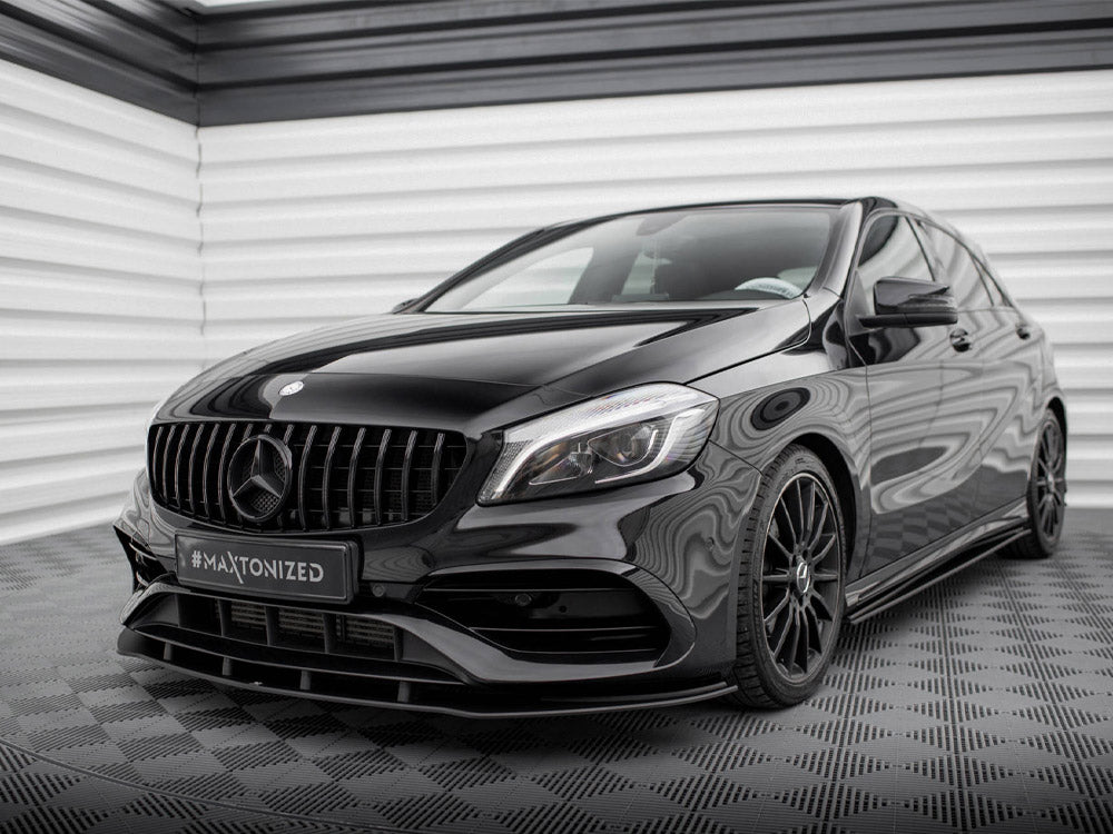 Street PRO Front Splitter compatible with Mercedes-Benz A AMG Line W176 Facelift