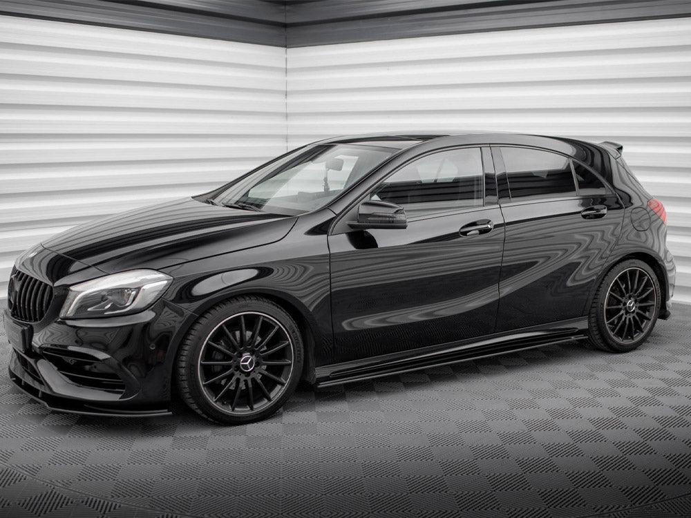 Street PRO Side Skirts Diffusers compatible with Mercedes-Benz A AMG Line W176 Facelift