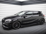 Street PRO Side Skirts Diffusers + Flaps compatible with Mercedes-Benz A AMG Line W176 Facelift
